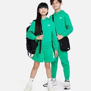 Nike Vibrant Green Hoodie and Shorts Set